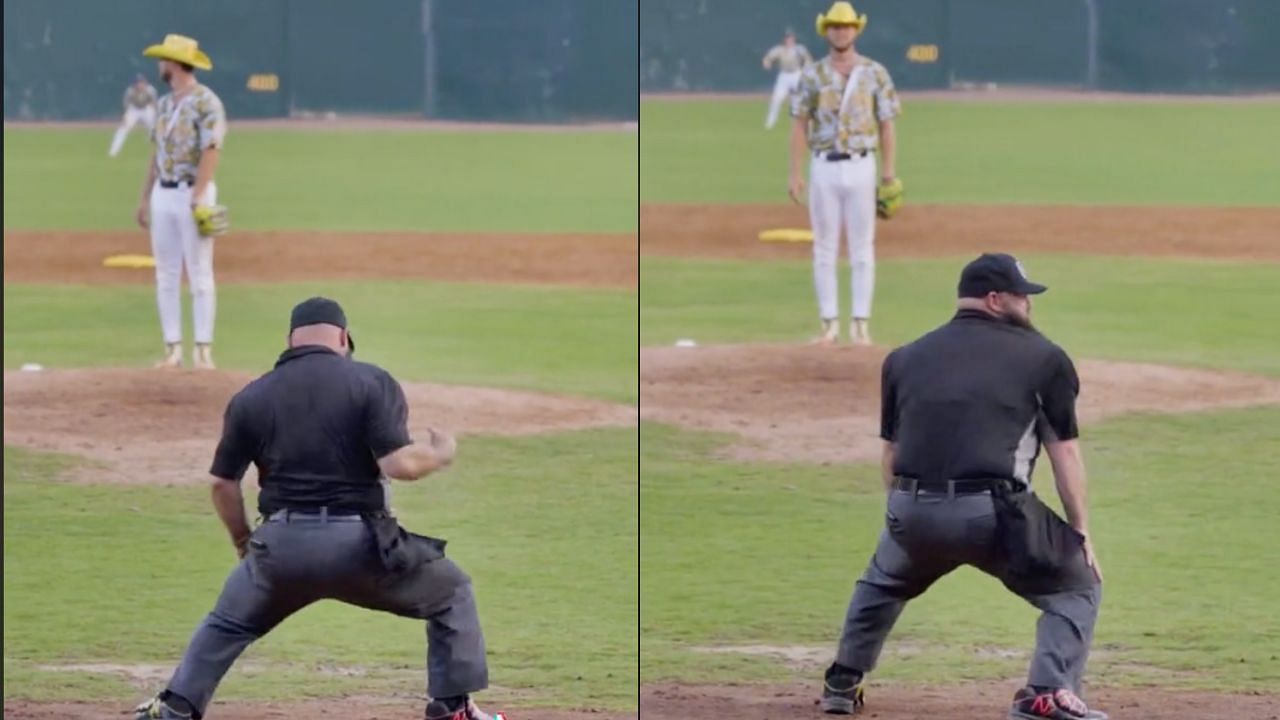 The umpire went wild with the dance moves at the Savannah Bananas game