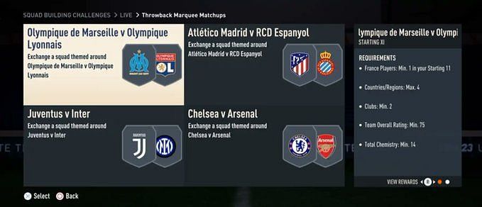 Throwback Marquee Matchups Sbc Fifa 23 Throwback Marquee Matchups Sbc