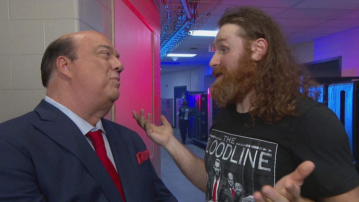 Paul Heyman and Sami Zayn during their time together with The Bloodline.