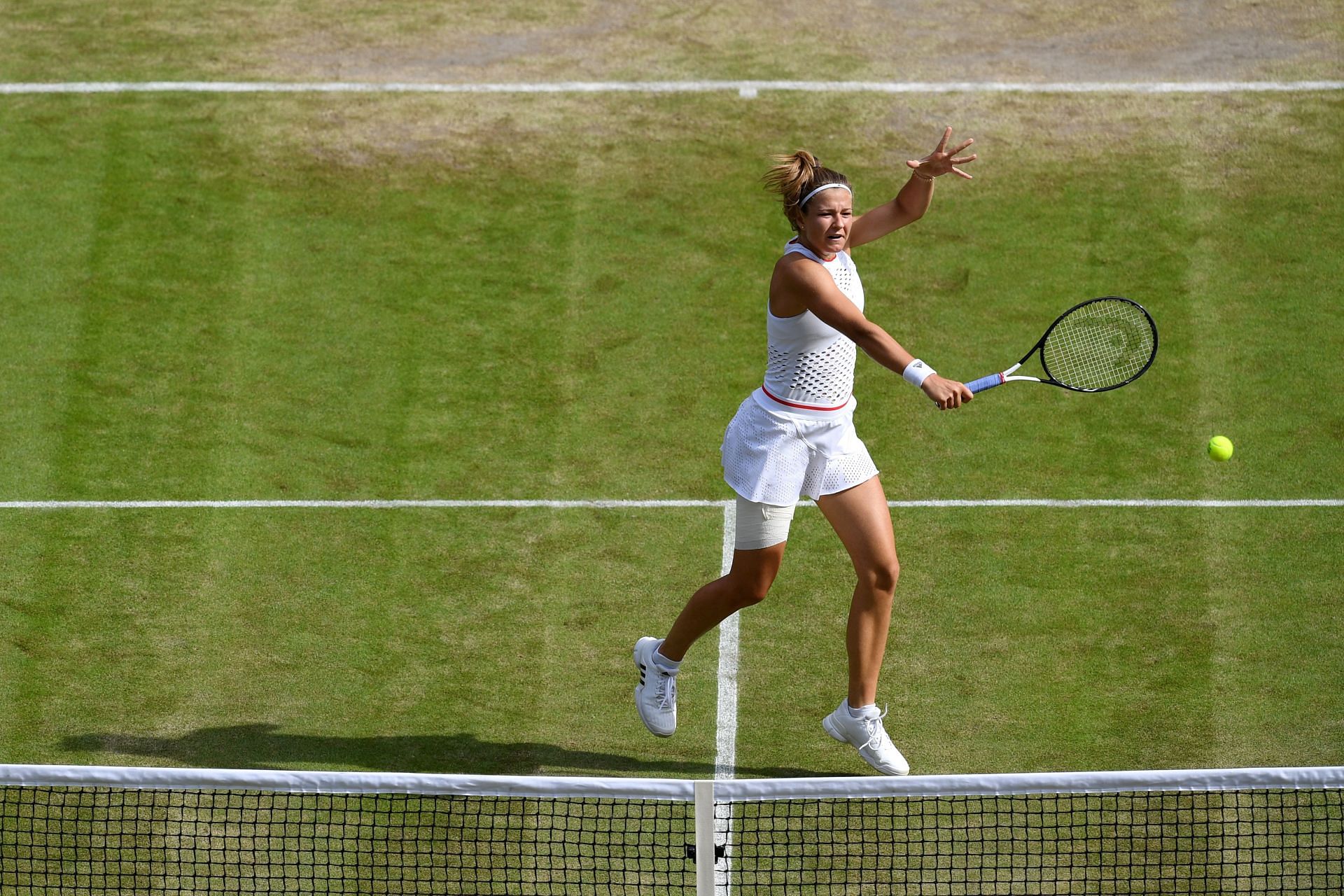 Karolina Muchova, a natural on grass, at the 2019 Wimbledon Championships.