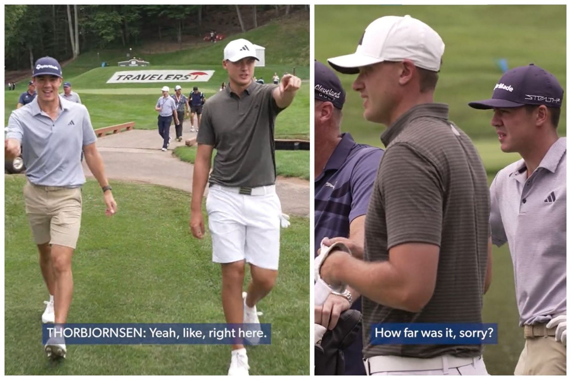 Michael Thorbjornsen shared his last year experience at Travelers Championship with PGA Tour rookie Ludvig Aberg( Image via Twitter.com/pgatour)