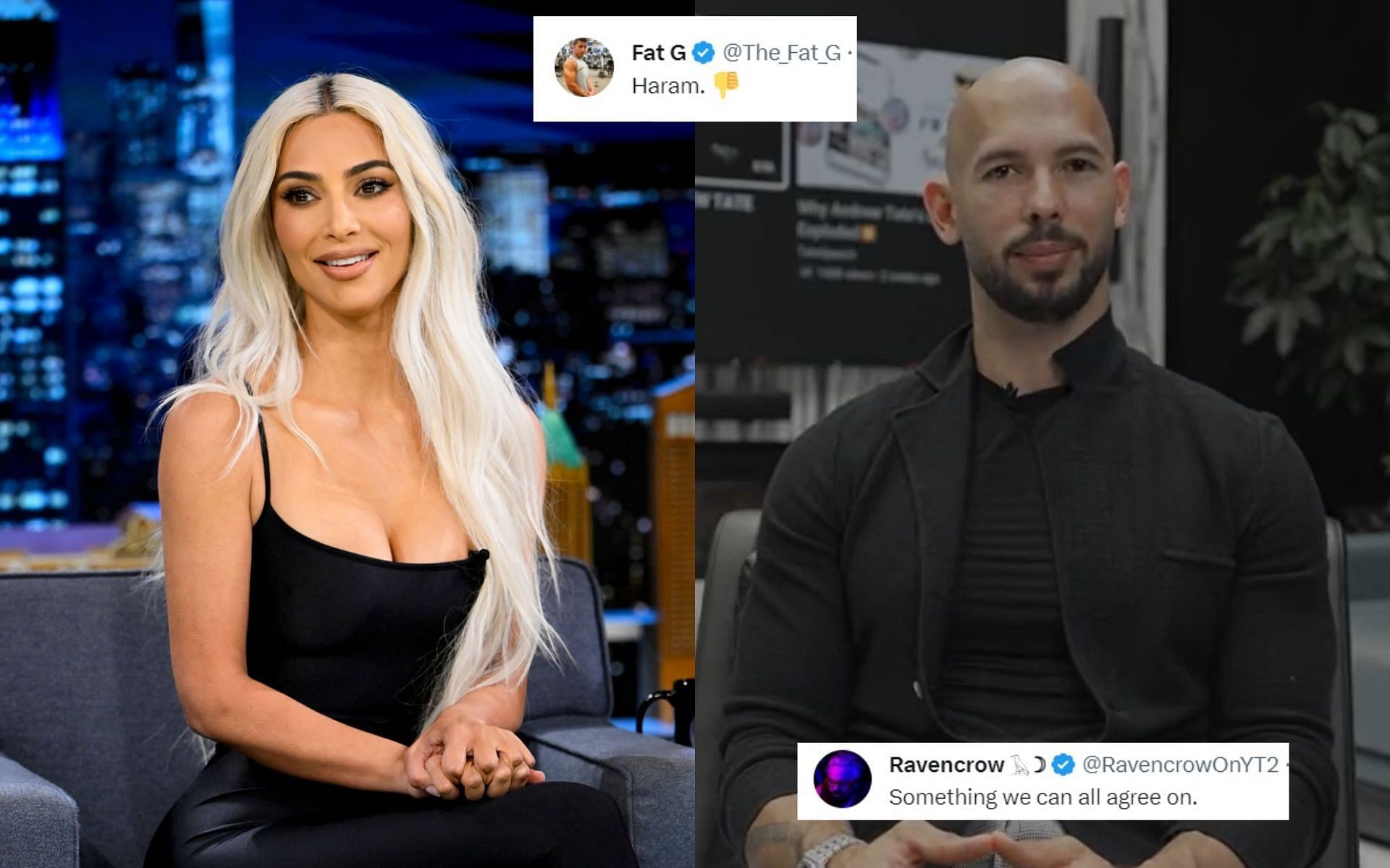 Andrew Tate Kim Kardashian Andrew Tate roasting Kim Kardashian over