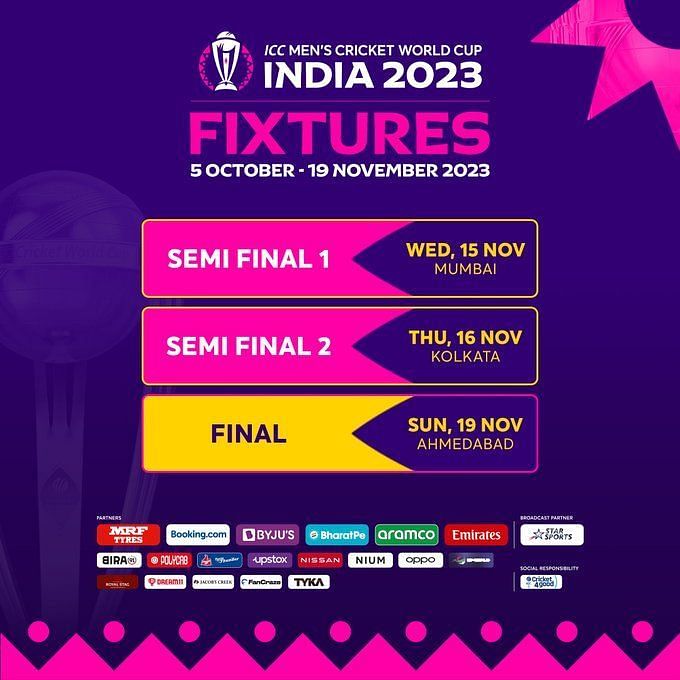 ICC World Cup 2023 Schedule, Live Cricket Match Updates