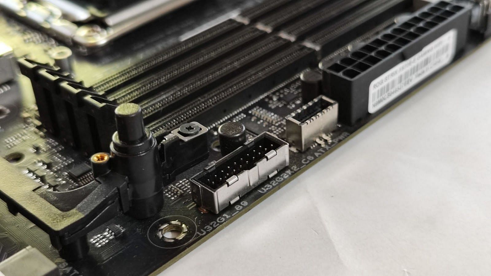 The USB 3.0 headers on the ASUS motherboard (Image via Sportskeeda)