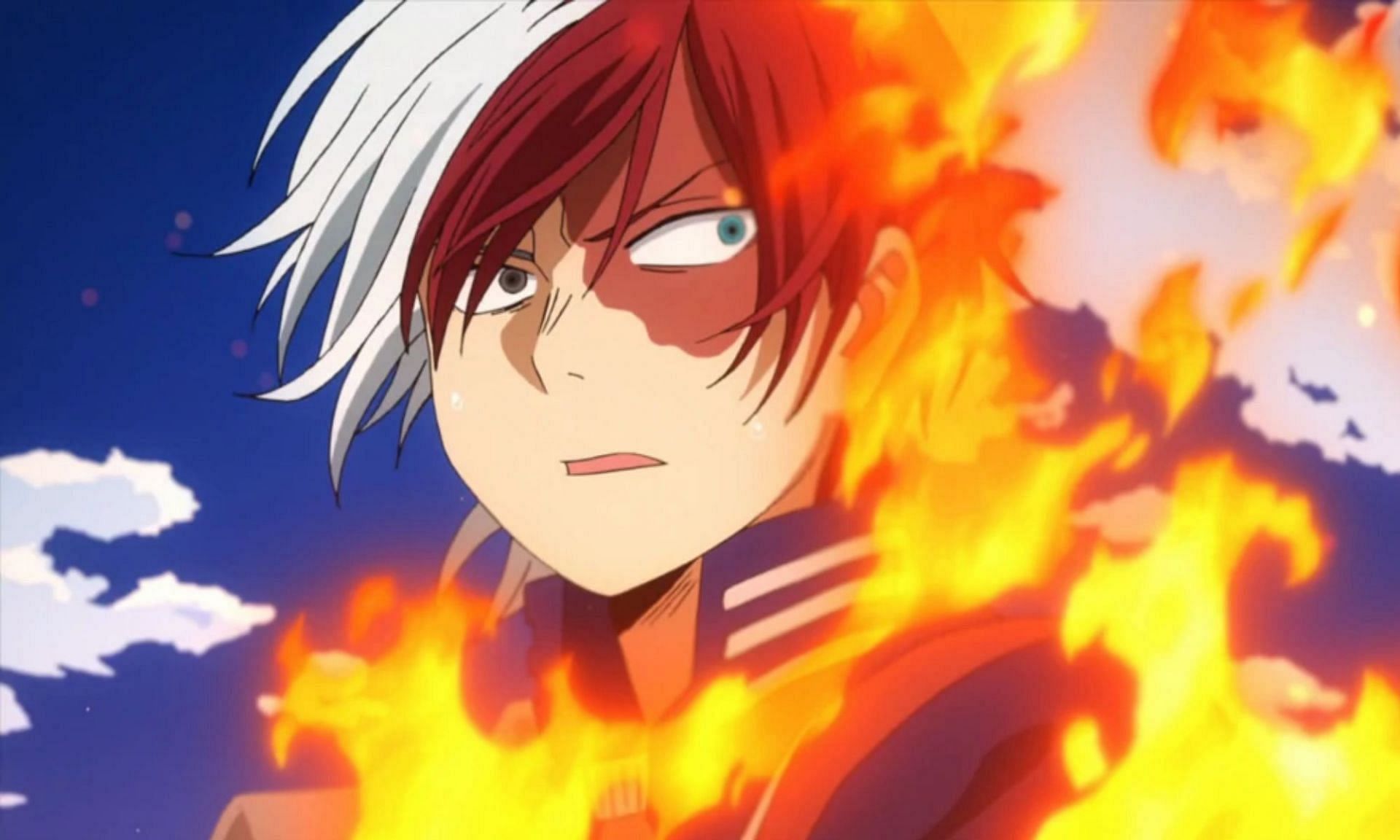 Shoto Todoroki can effectively use two Quirks (Image via Studio Bones)