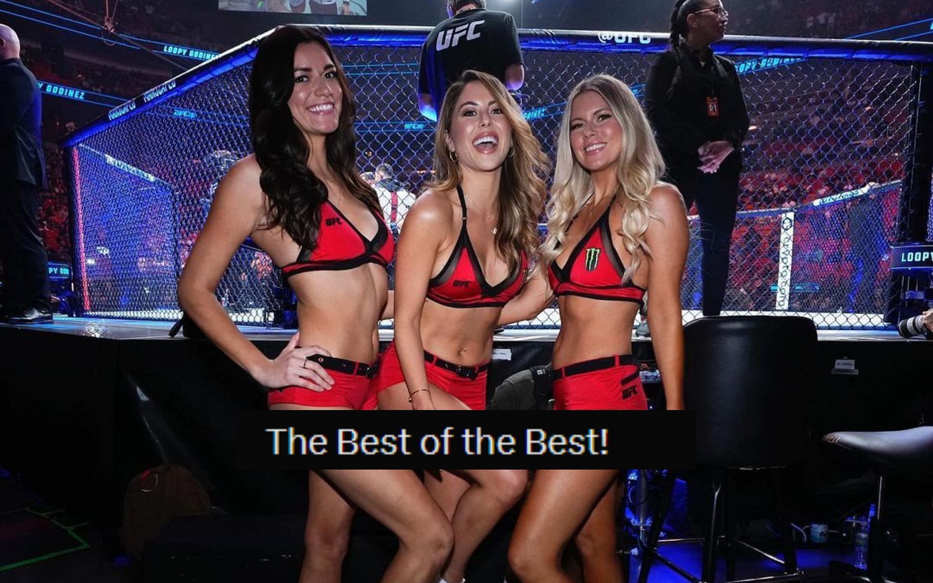 UFC ring girls Vanessa Hanson, Brittney Palmer and Chrissy Blair