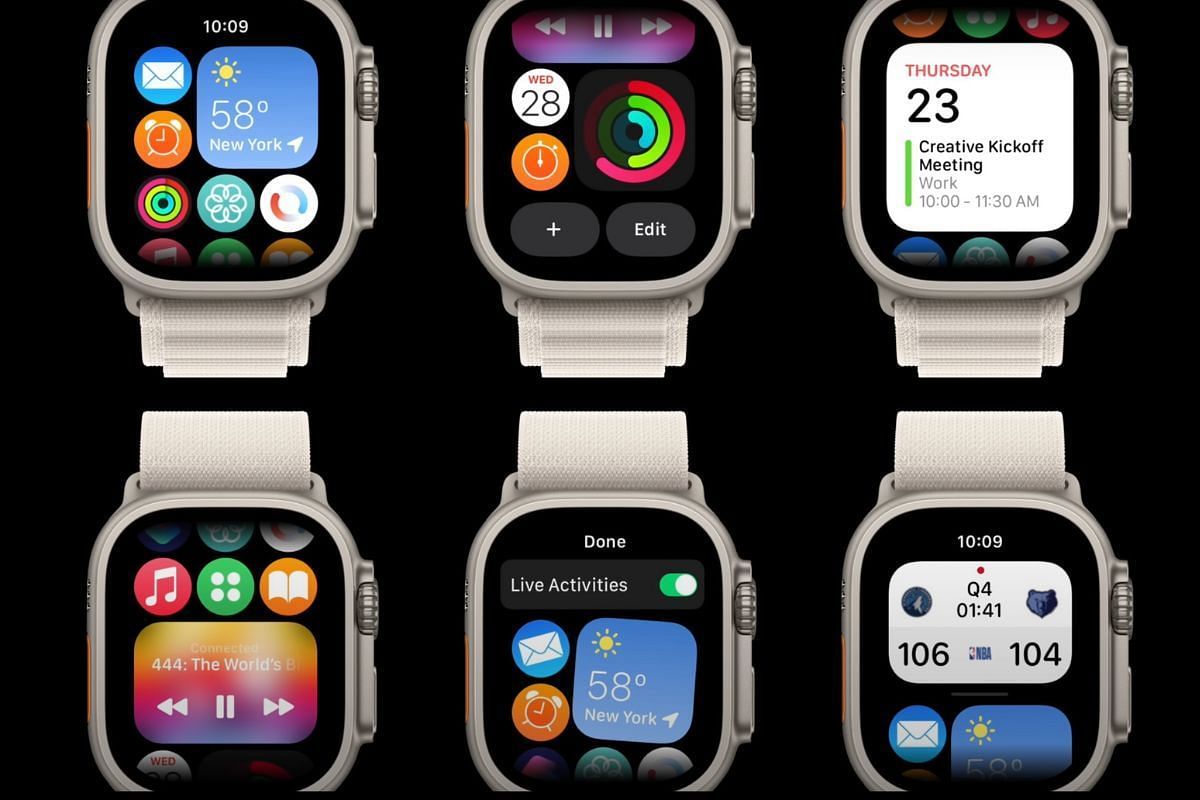 Apple watchOS 10 might bring a new Home Screen design (Image via AppleTrack YouTube channel)