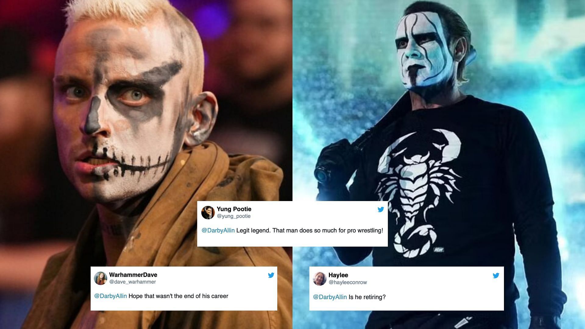 Darby Allin (left); Sting (right)