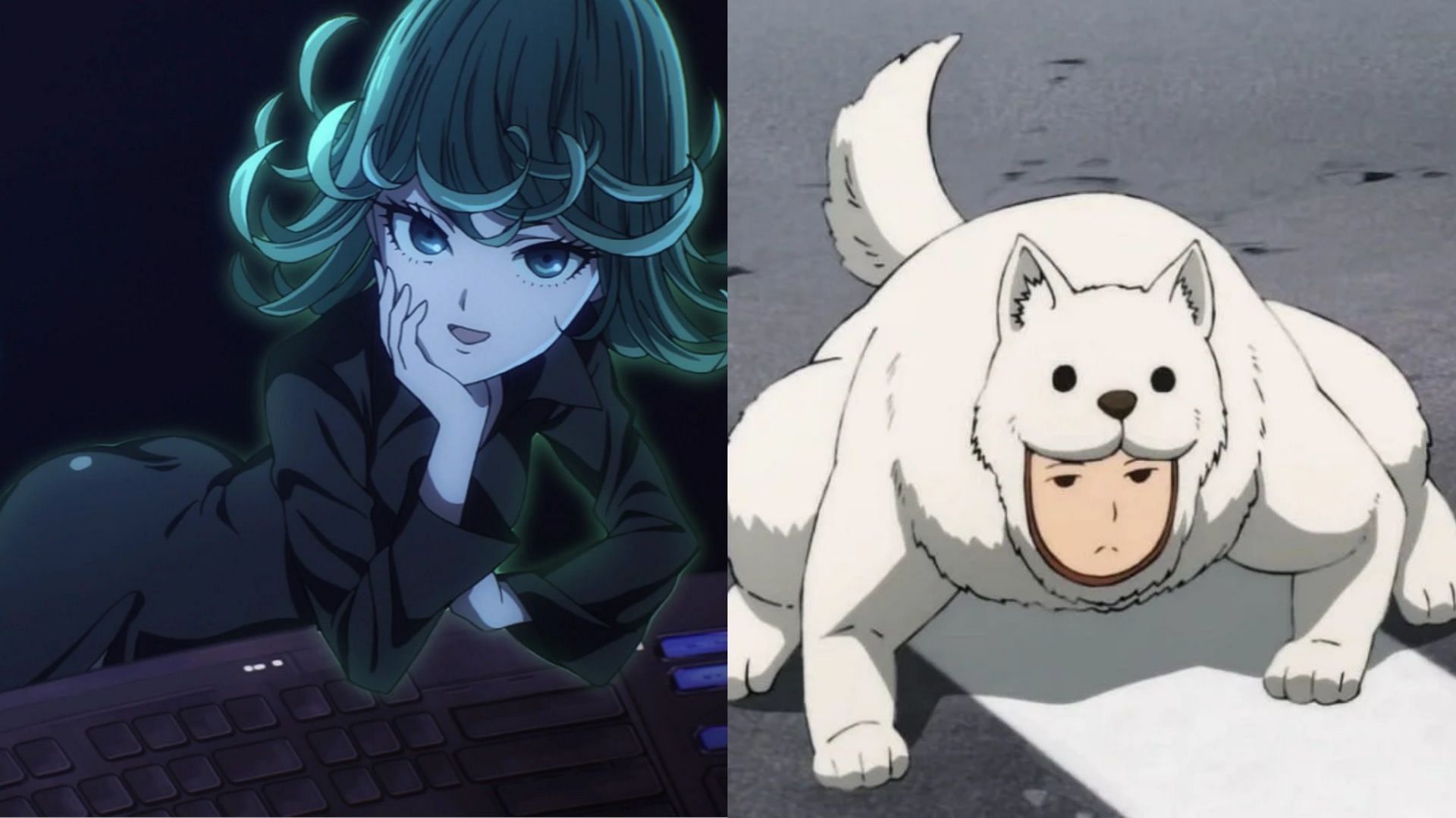 Still of Tatsumaki and Watchdog Man from One Punch Man (Image via J. C. Staff)