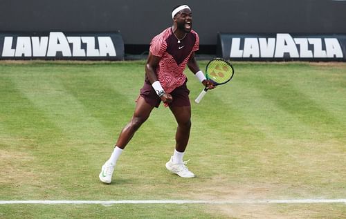 Frances Tiafoe in action at the Boss Open in Stuttgart