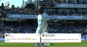 "Choked in knockout once again" - Fans erupt as Rohit Sharma scores 15 in 1st innings for India in WTC 2023 final