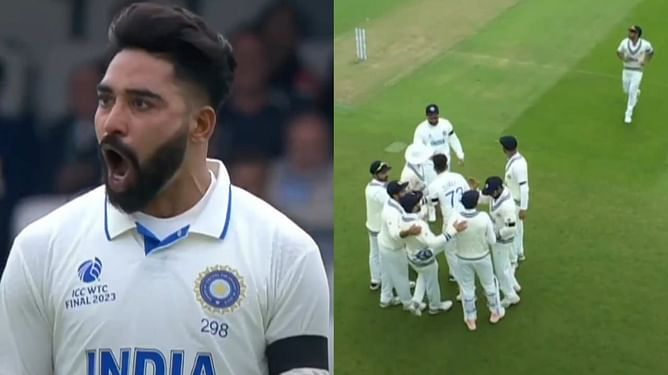 [Watch] Mohammed Siraj draws first blood for India, dismisses Usman Khawaja for a duck in WTC final 2023
