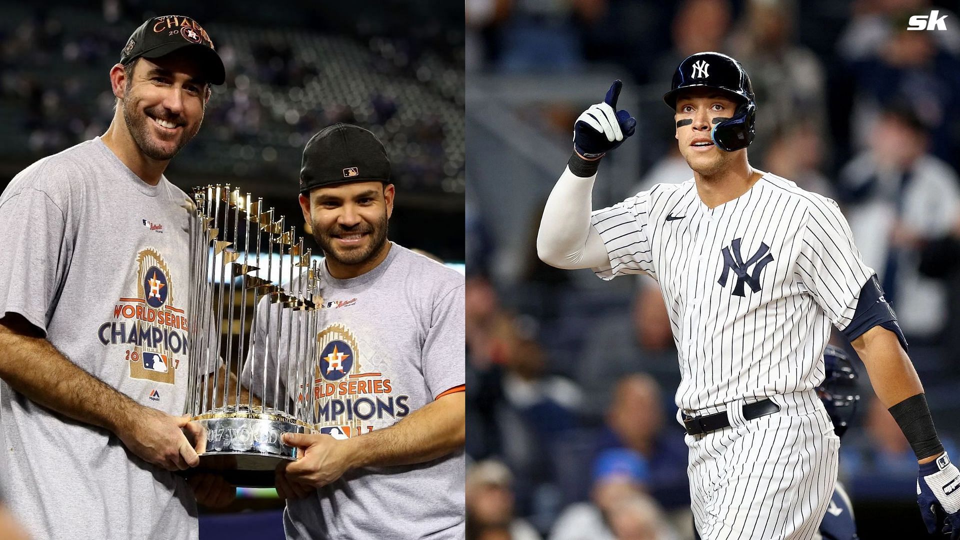 NY Yankees World Series Champs - Derek Jeter Holding Trophy