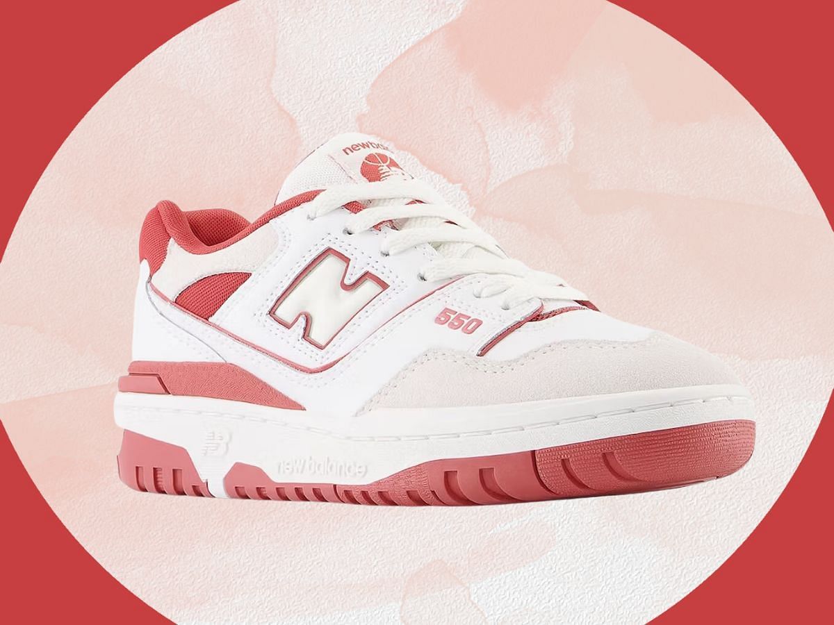 New Balance 550 White Red Shoes