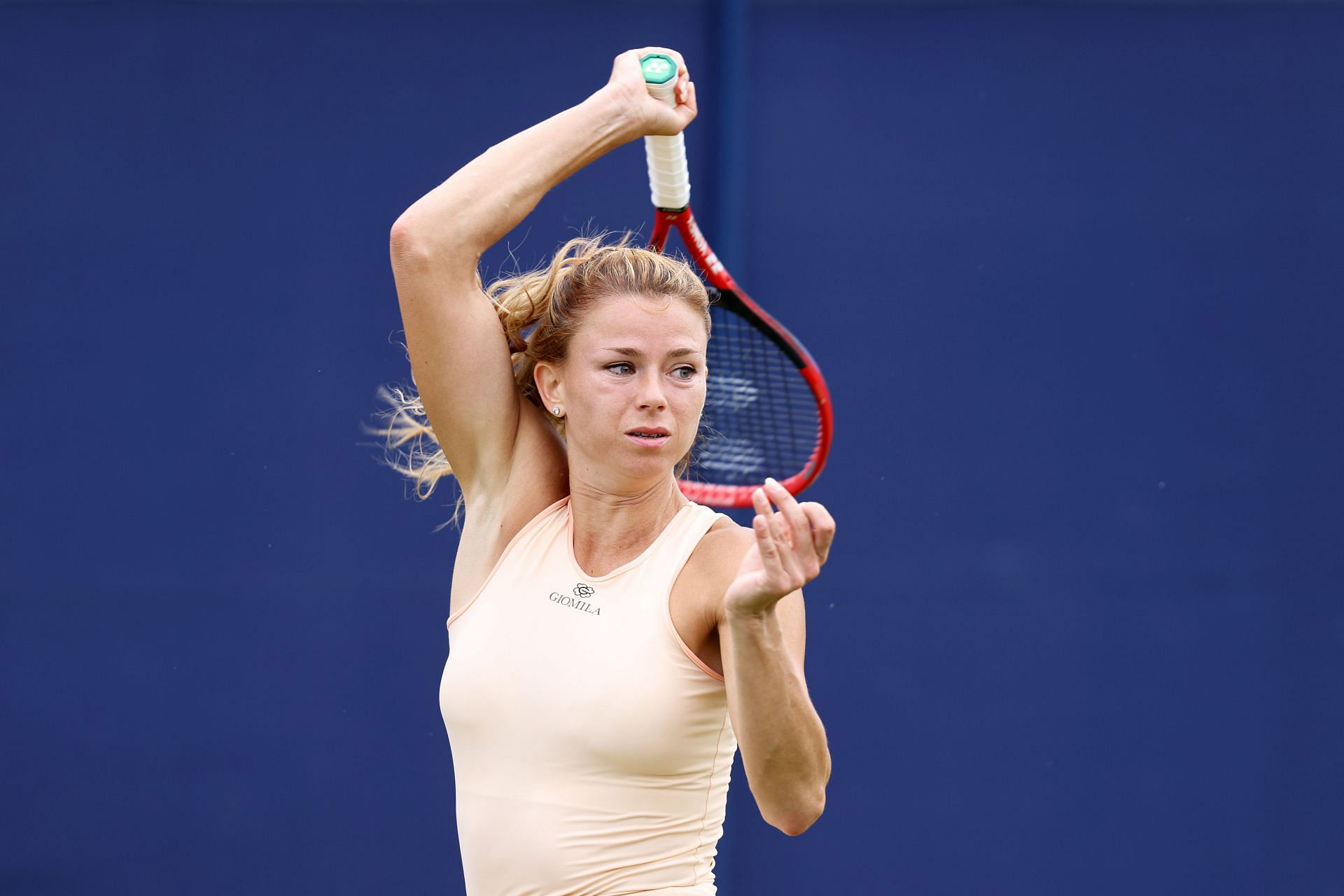 Camila Giorgi in action at the 2023 Rothesay International Eastbourne