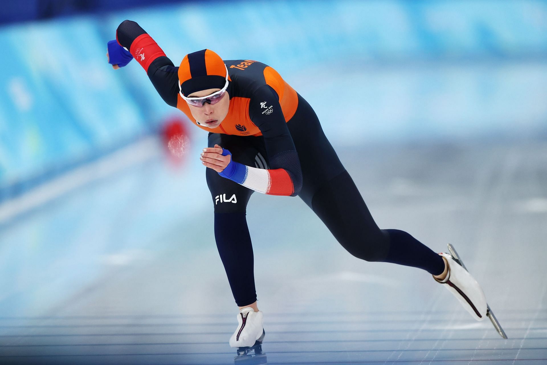 Jutta Leerdam at the Winter Olympics 2022, Day 13 [Image courtesy: Getty Images]