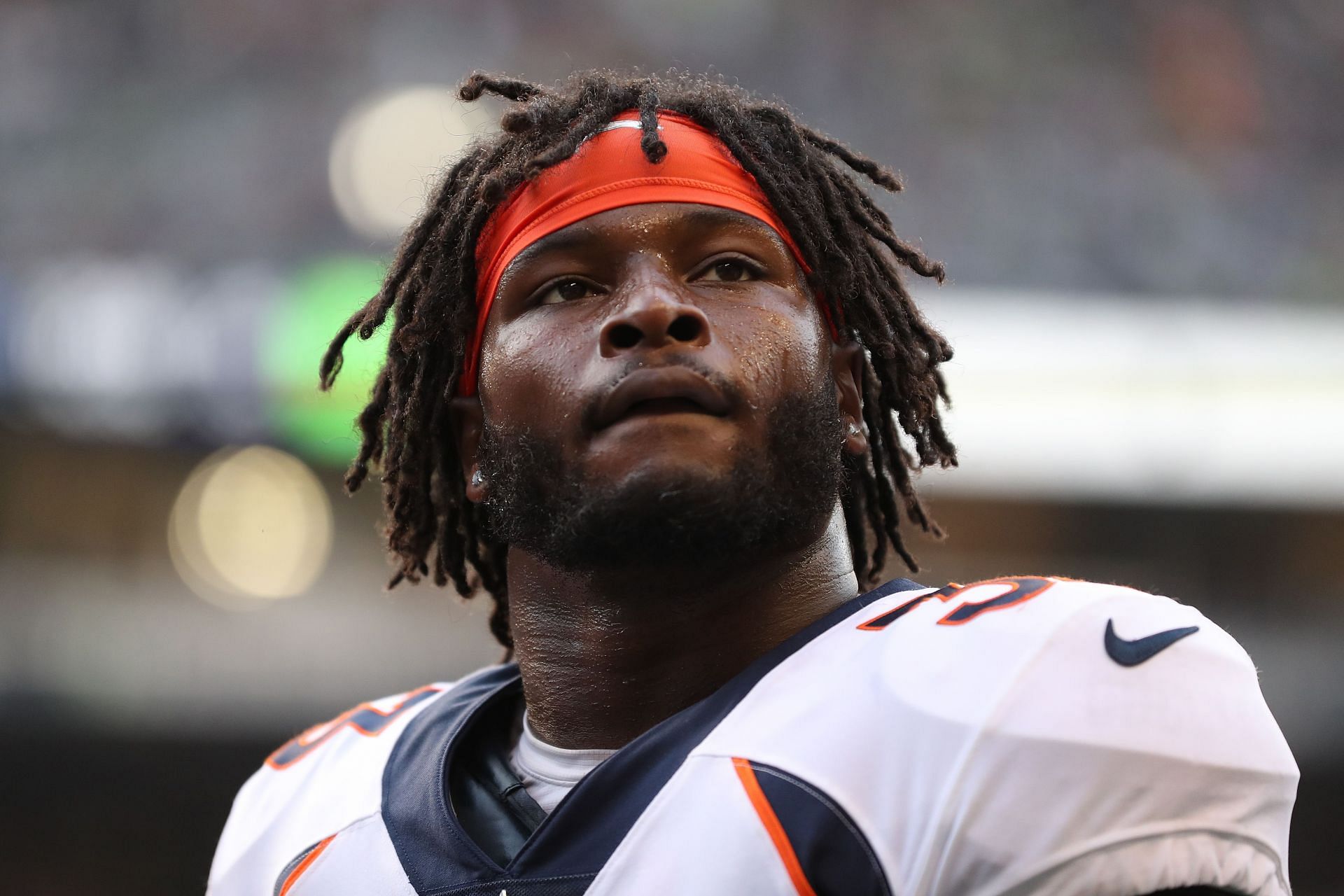 Javonte Williams at Denver Broncos v Seattle Seahawks