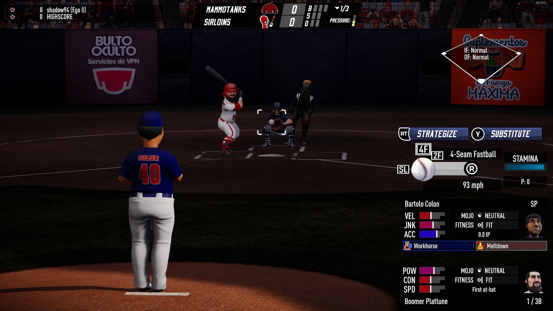 As a pitcher, you have a lot of information on your heads-up display (Image via Electronic Arts)