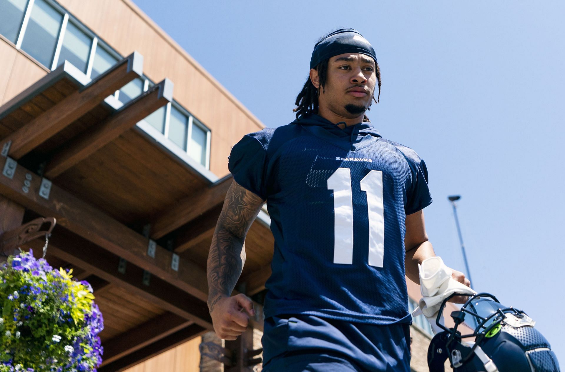 Jaxon Smith-Njigba, former OSU WR, introduces new Seattle Seahawks uniforms