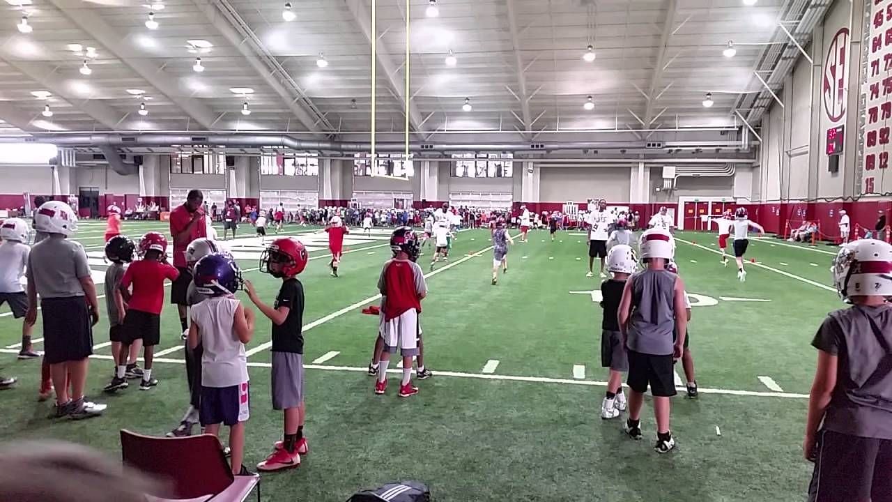 Kids aged 8 to 13 attend Nick Saban