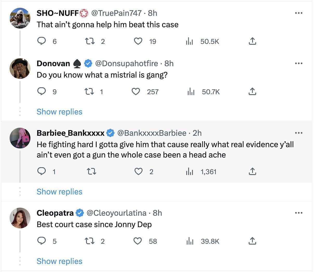 Social media users reacted to the rapper&#039;s attorney&#039;s demand for a mistrial: Reactions explored. (Image via Twitter)