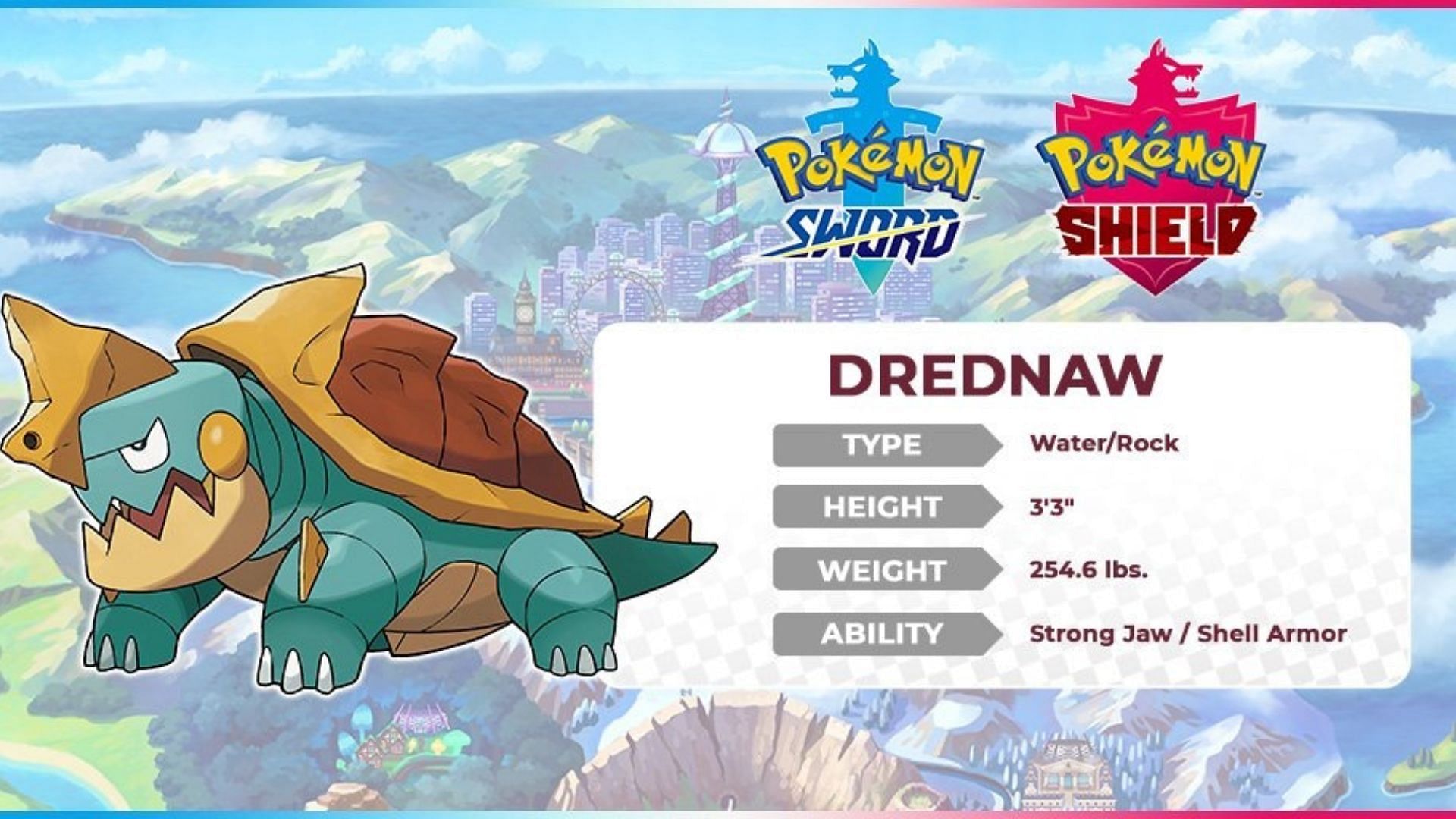Drednaw looks like a tortoise. (Image via Game Freak)