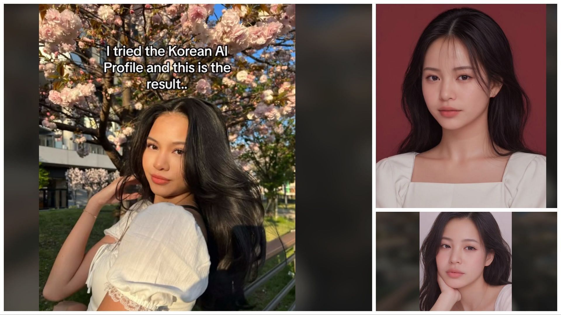 The Korean AI trend is taking over social media (Image via TikTok/@cczuleighka)