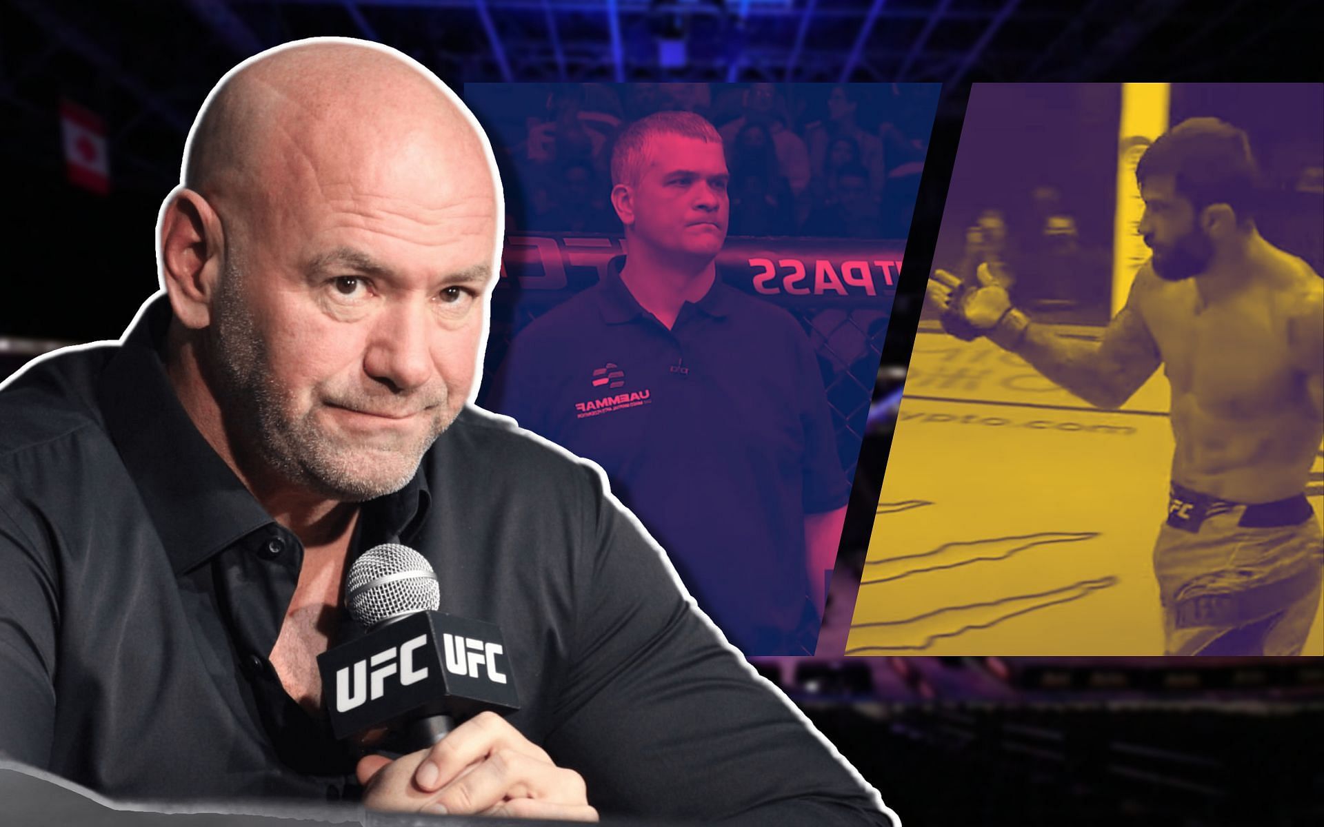 UFC referee removed from his scheduled assignment for the main card fight at UFC 267. [Image credits; @ufc on Youtube]