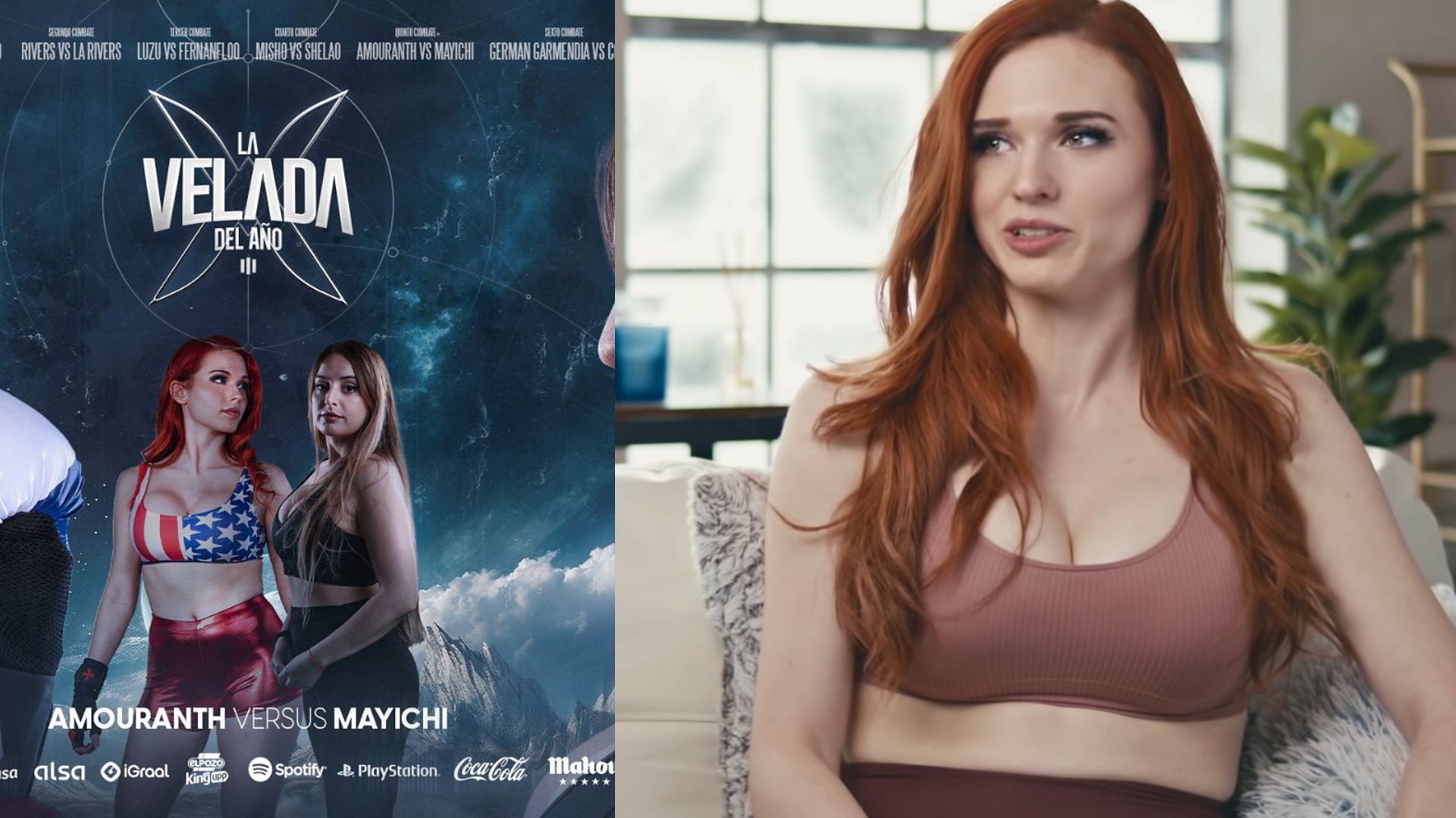 Amouranth responds to backlash after backing out of La Velada Del Ano 3 days before the event (Image via Sportskeeda, La Velada Del Ano 3)