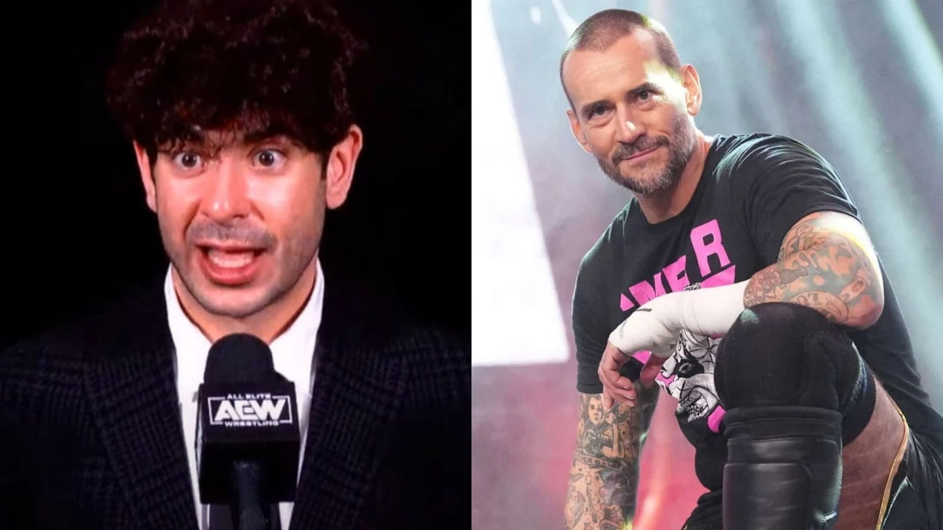 Tony Khan (left) and CM Punk (right).