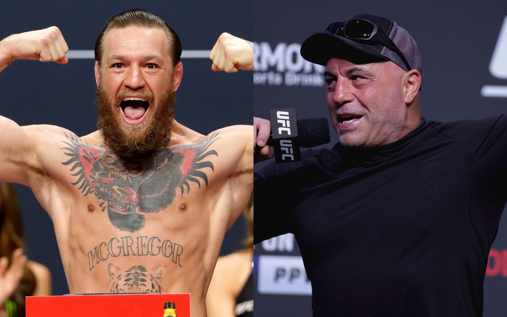 Conor McGregor (Left) and Joe Rogan (Right)