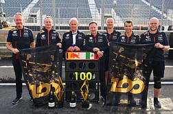 Which venue did the 5 F1 centurion winners win their 100th race at?