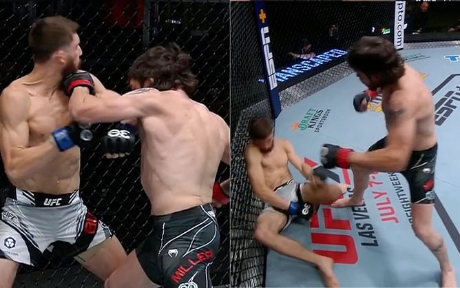 WATCH: Alternate slo-mo angle of Jim Miller landing a ruthless left hand putting Jesse Butler's light out