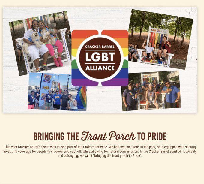 Cracker Barrel "Time to protest them sickening" Cracker Barrel front