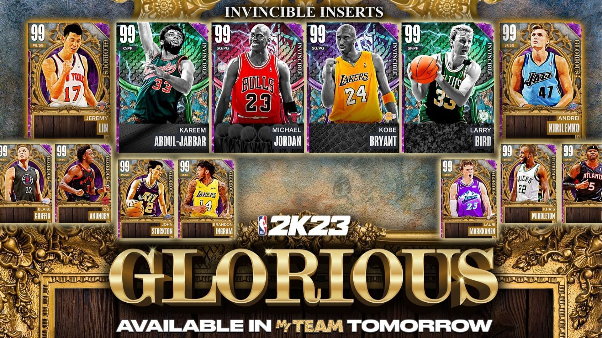 All NBA 2K23 Glorious promo pack players &ndash; Jordan, Bryant, and more (Image via 2K Sports)