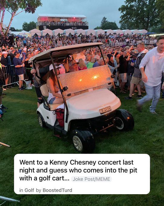 He was also the opening act” – Fans react as John Daly drive up his golf  cart to watch Kenny Chesney concert live