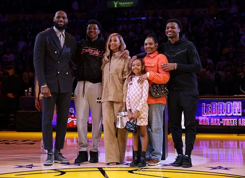 LeBron James and his family