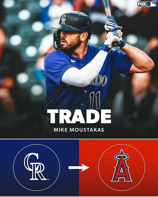 MLB on X: .@Angels acquire INF Mike Moustakas from @Rockies for Minor  League RHP Connor Van Scoyoc.  / X