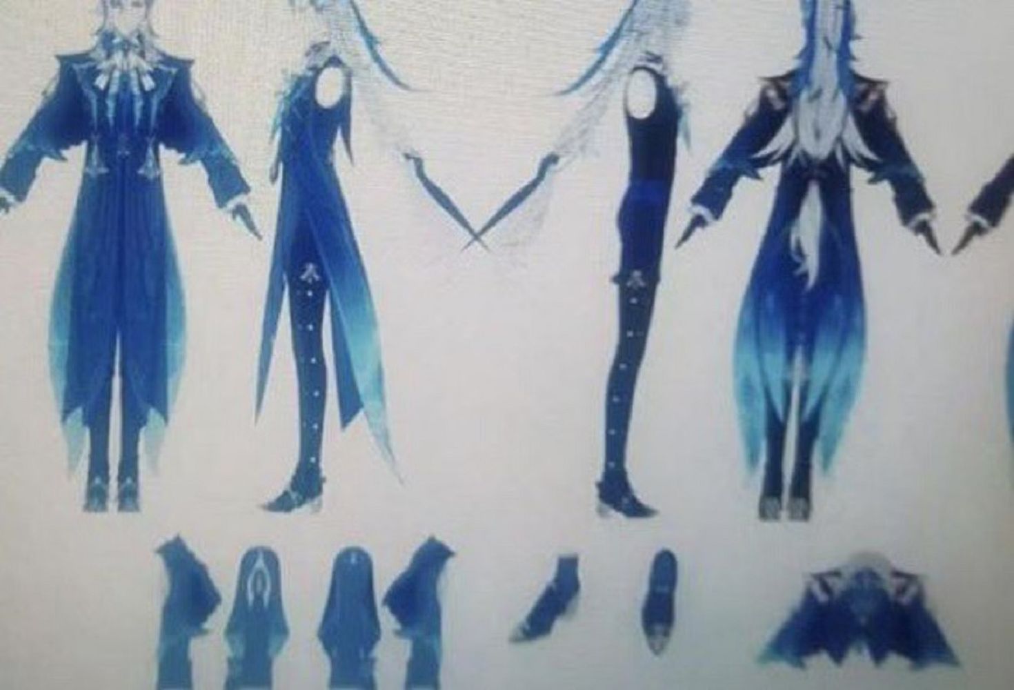 Neuvillette&#039;s leaked designs (Image via HoYoverse)