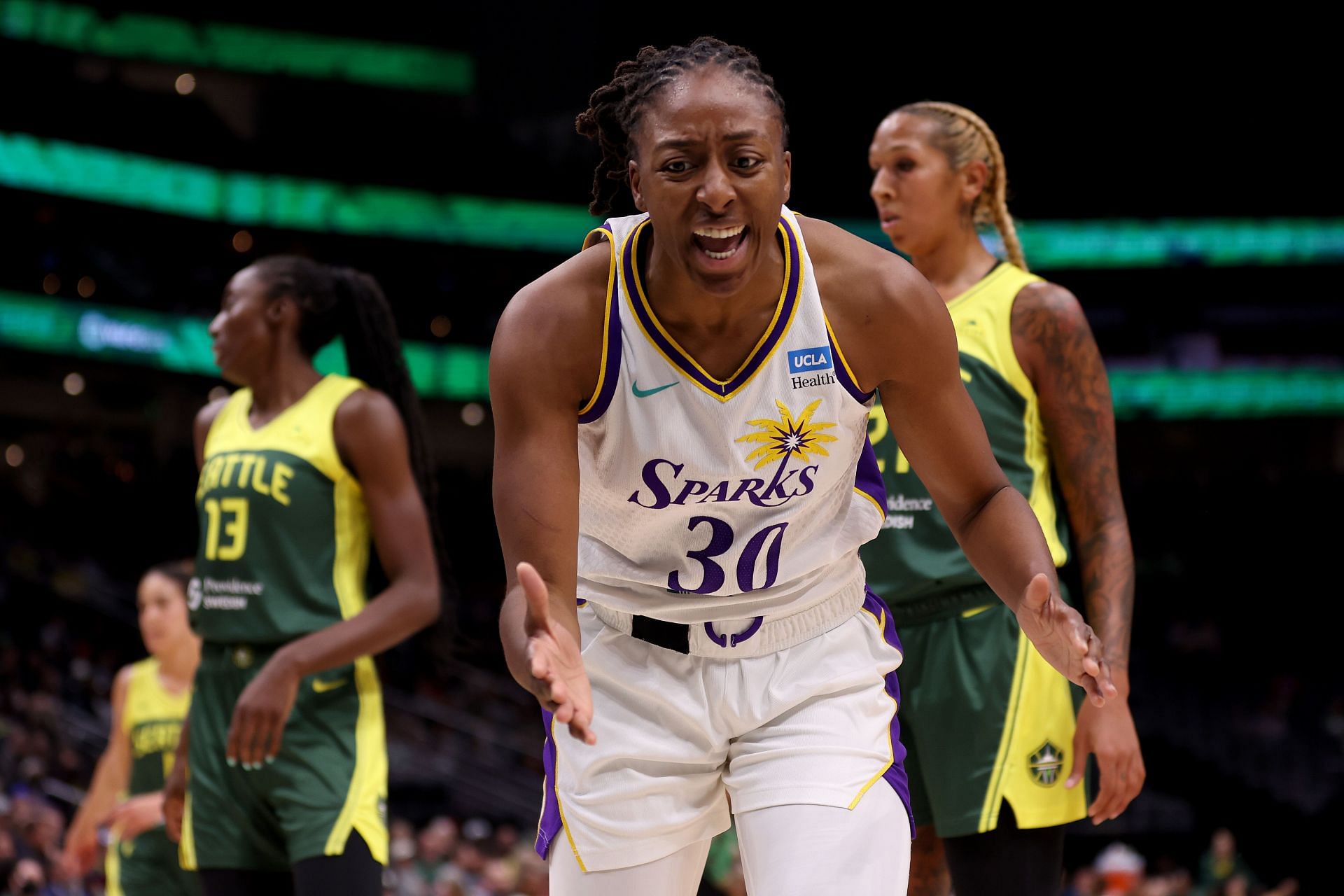 All eyes will be on Nneka Ogwumike in the Chicago Sky vs LA Sparks game (Image via Getty Images)