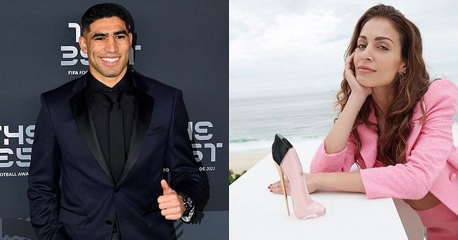 "Beautiful" "Your color" - Fans gush over PSG star Achraf Hakimi's ex-wife Hiba Abouk as she dazzles in pink dress at fashion show