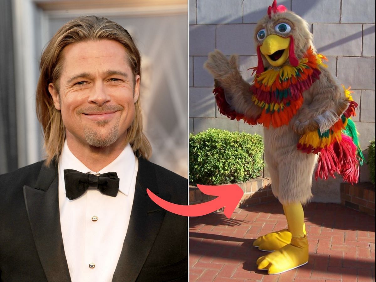 Brad Pitt used to be a chicken mascot for El Pollo Loco (Images Via IMDb and El Pollo Loco)