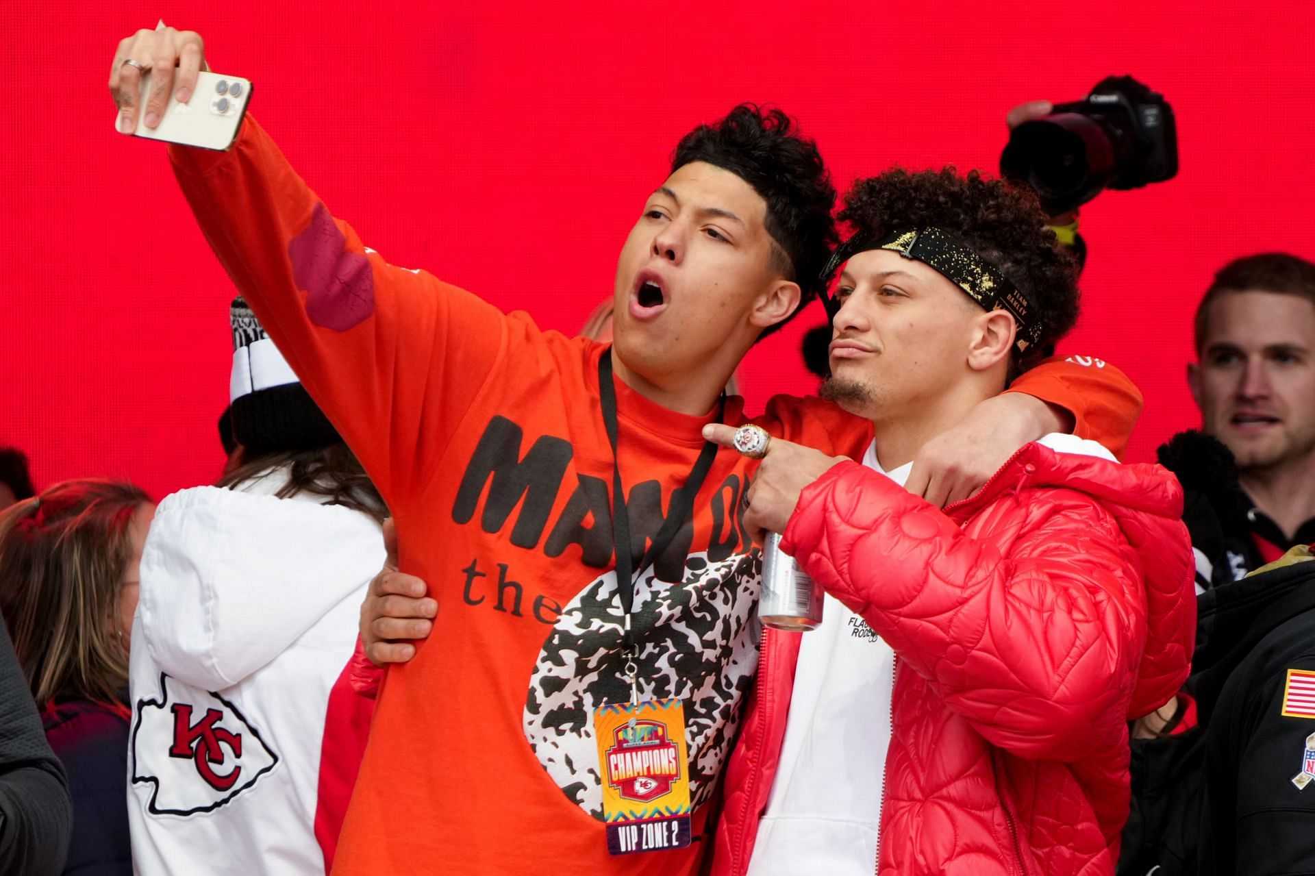 No. 15 and his brother at Kansas City Chiefs Victory Parade