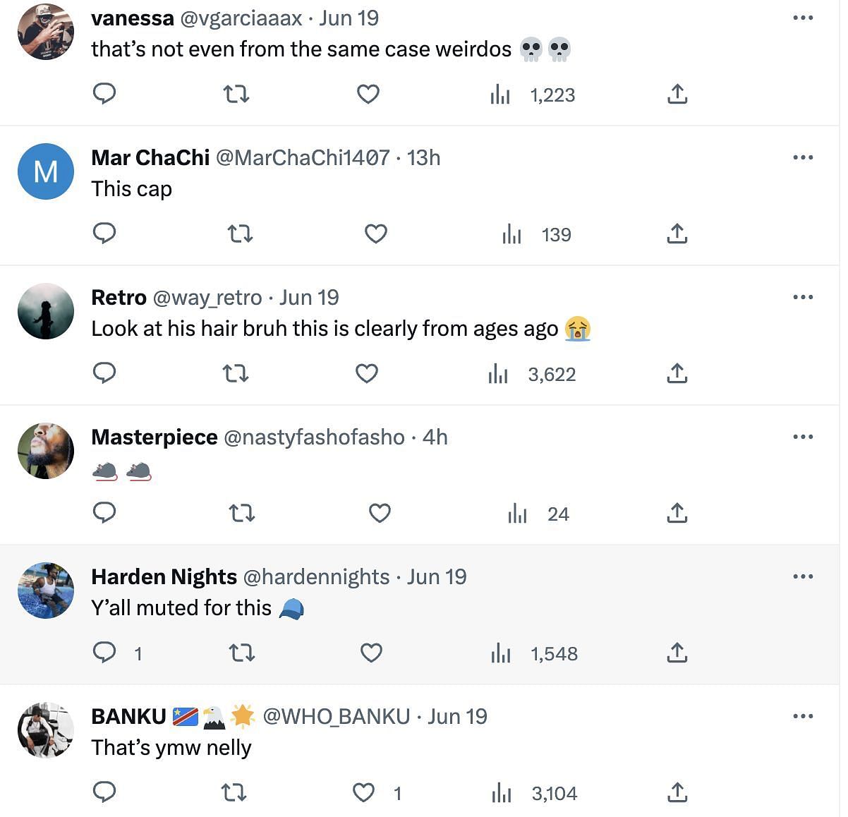 Social media users comment below various Twitter accounts sharing an old video of the rapper with claims of it being related to his double-murder case. (Image via Twitter)