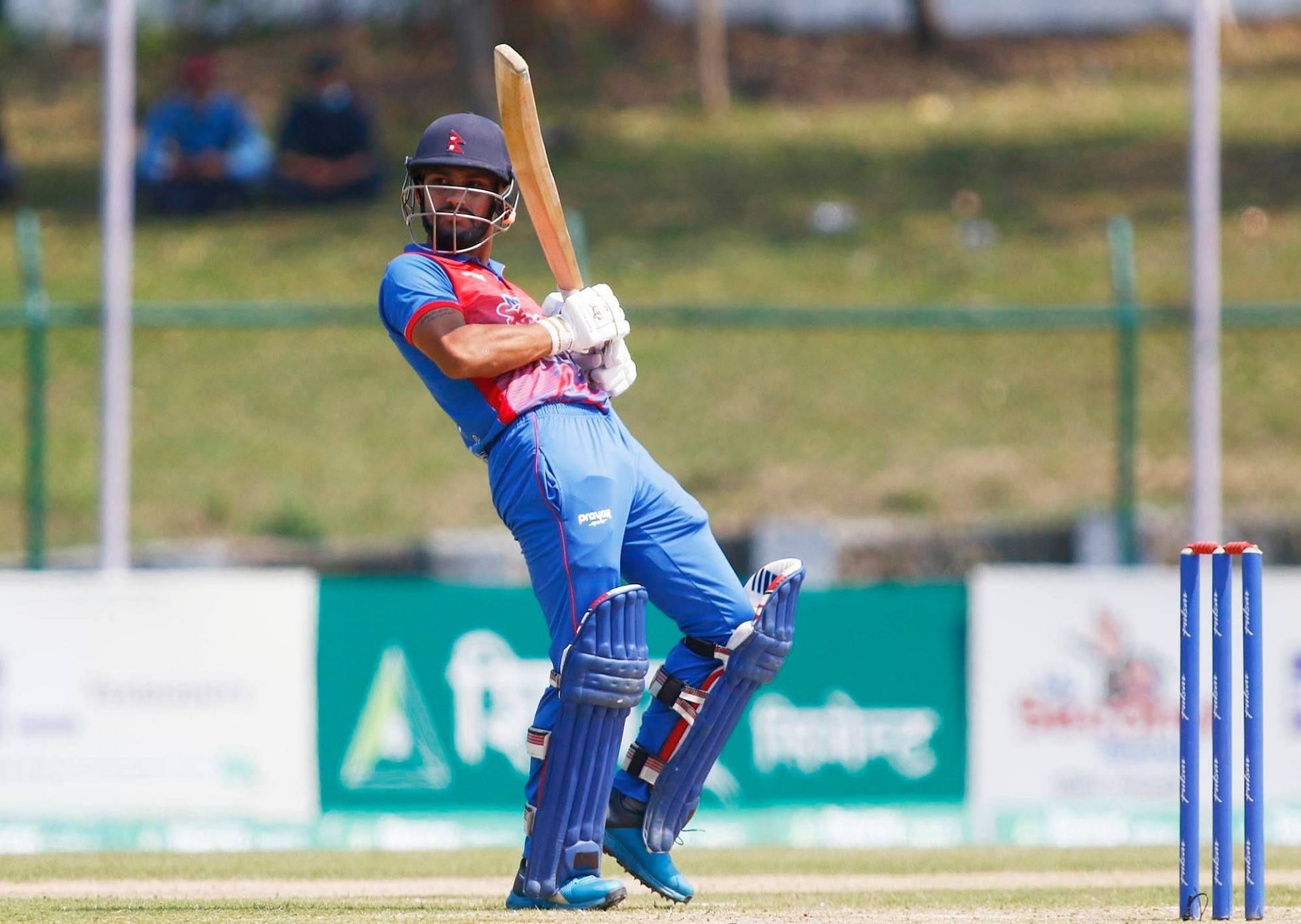 Kushal Bhurtel in action (Image Courtesy: ICC Cricket)