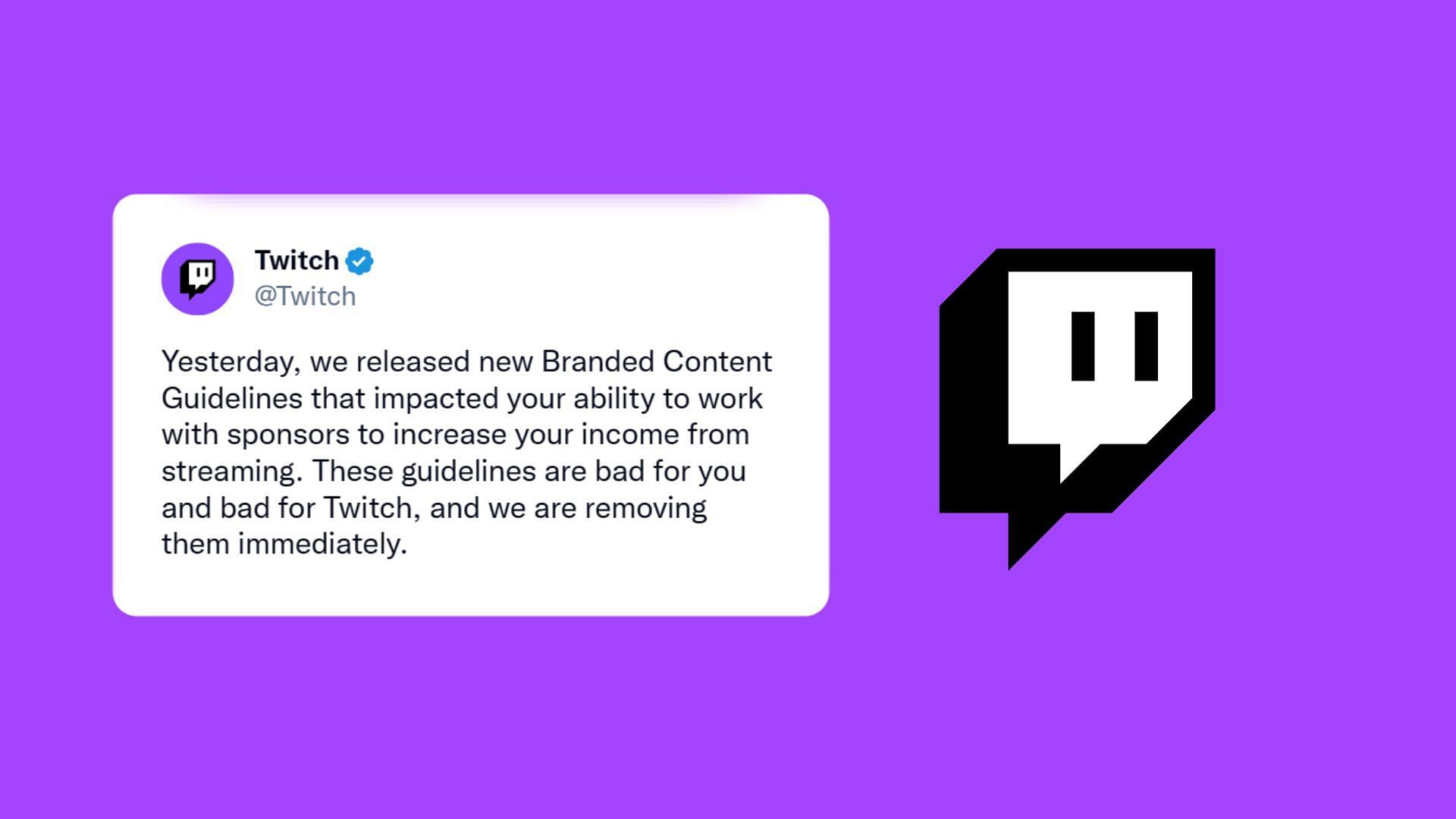 Twitch walks back controversial branded content policy (Image via Twitch/Twitter)