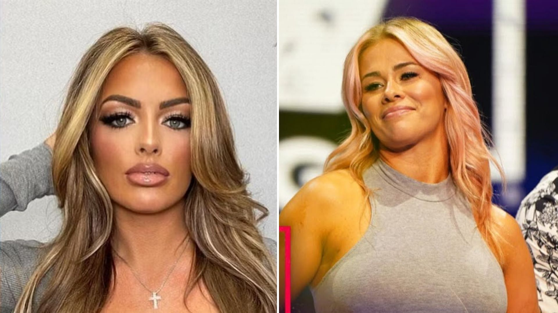Mandy Rose (left) and Paige VanZant (right).