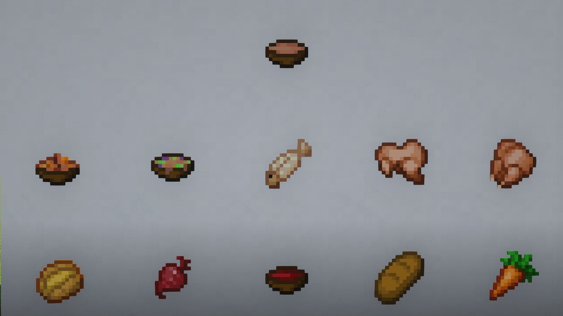 These food items have the normal overall nourishment in Minecraft (Image via Mojang)