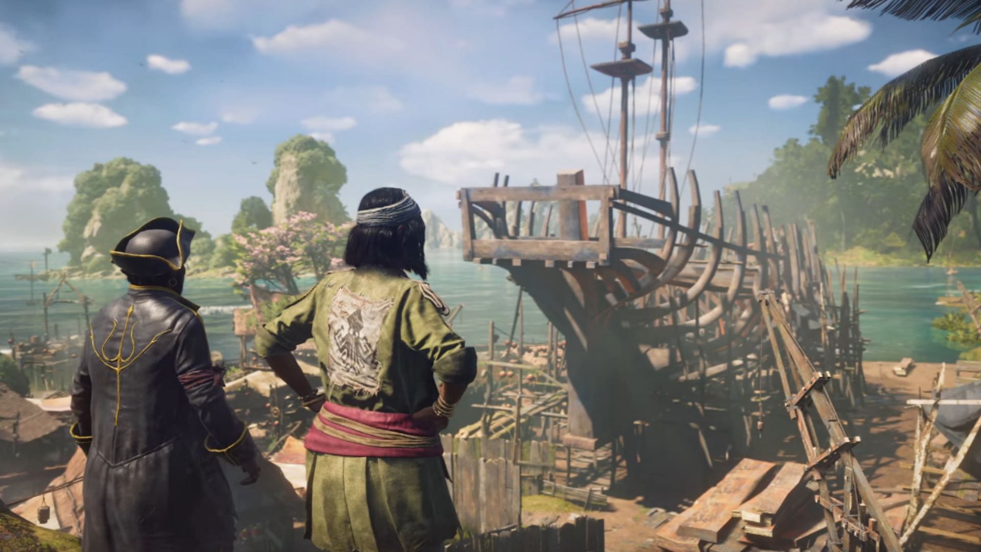 The trailer for Skull &amp; Bones was presented in a remarkable manner, accompanied by a captivating live performance of the title track &quot;Skull And Bone&quot; (Image via Ubisoft)
