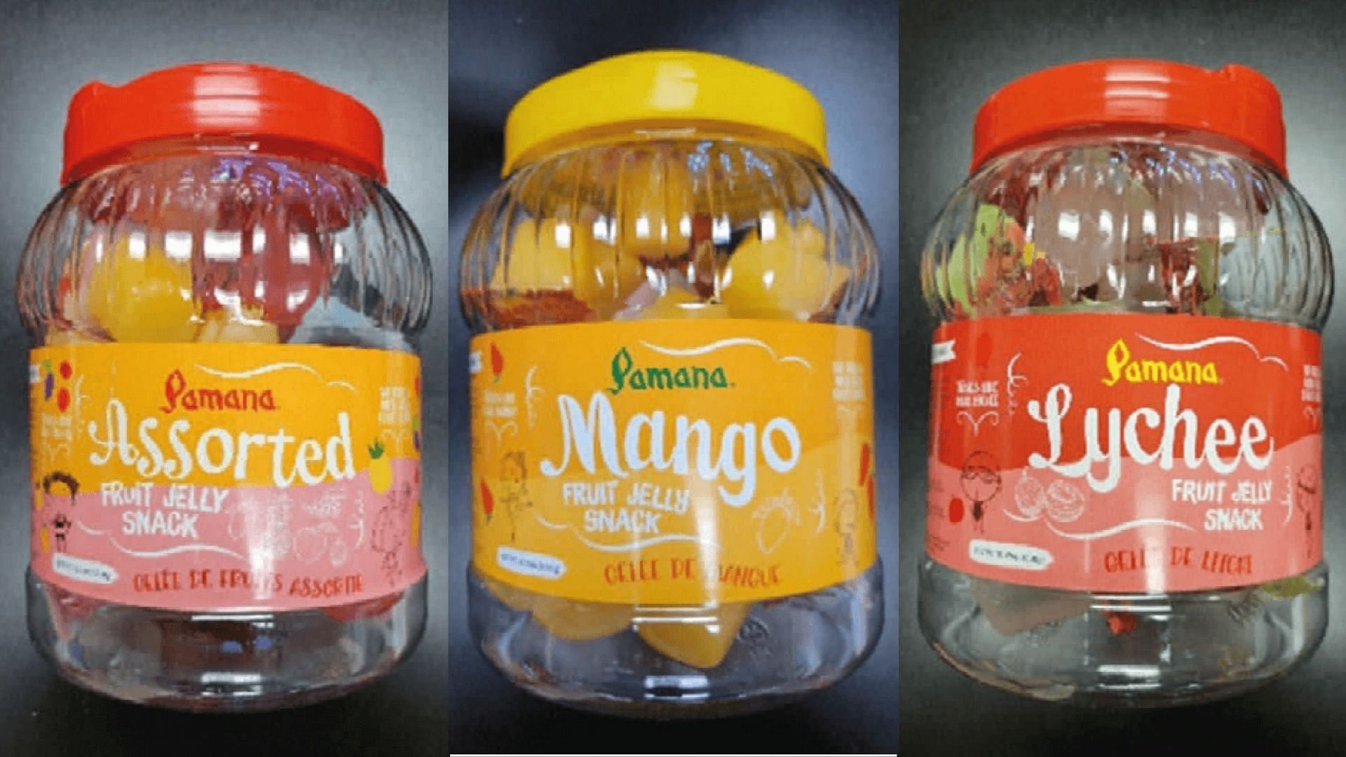 Pamana-branded Mini Fruit Jelly Cup products are being recalled from across the U.S. as they pose potential risks of choking hazards (Image via Food and Drug Administration)